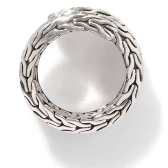 JOHN HARDY CLASSIC CHAIN SILVER TIGA DOUBLE COIL RING, SIZE 7 - Picture 2 of 7